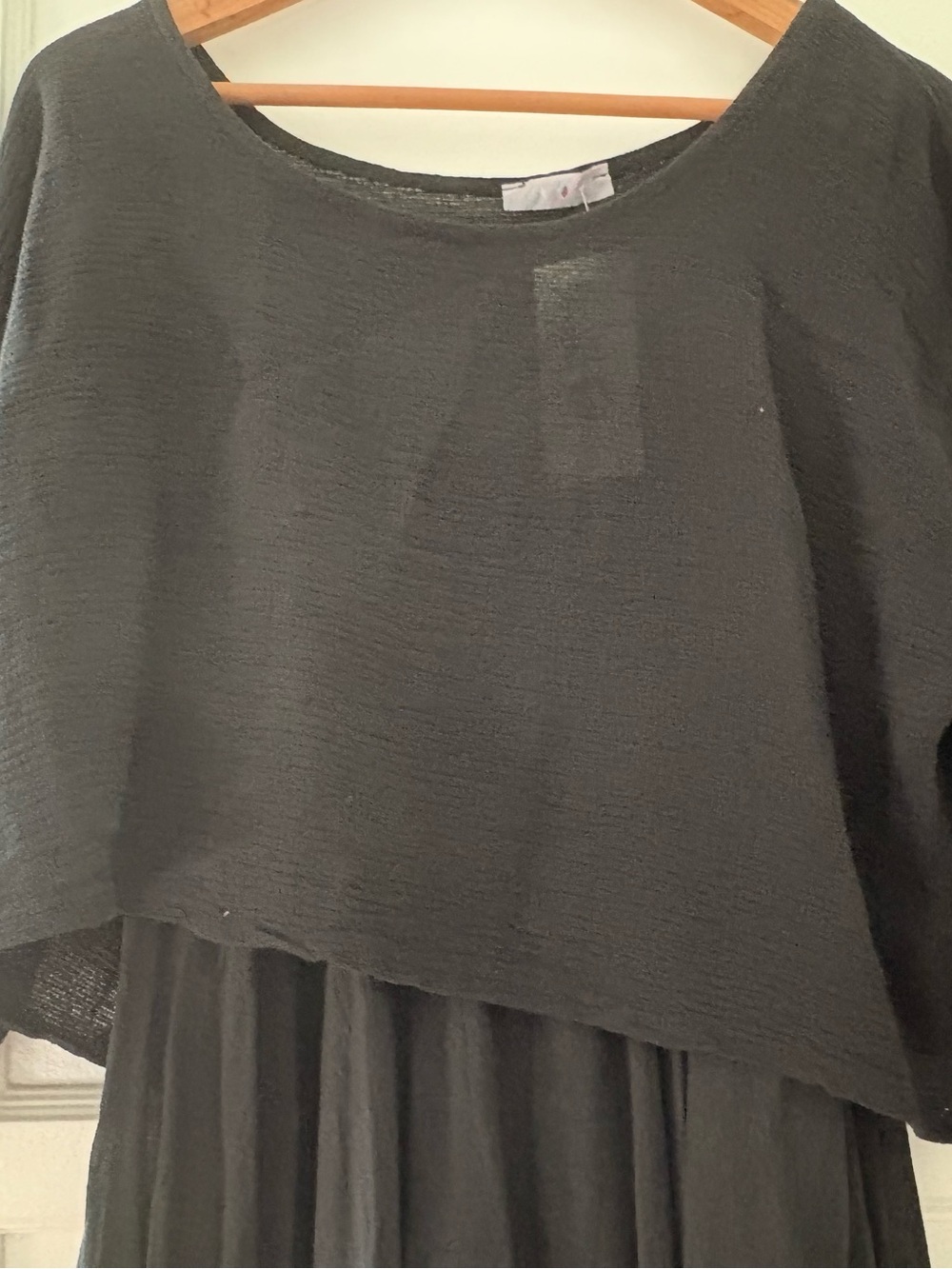 Black Textured Knit Top